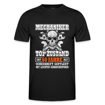 KFZ Mechaniker - Landmaschinenmechaniker -Tuning - Männer Funktions-T-Shirt - Schwarz - Vorne - AI Model Male 178 dark (178cm)