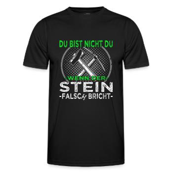 Steinmetz - Steinbearbeitung - Bildhauer - Männer Funktions-T-Shirt - Schwarz - Vorne - AI Model Male 178 dark (178cm)