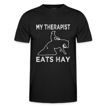 Western Riding - Western Rider - Western Horse - Men's Functional T-Shirt - black - Front - AI Model Male 178 dark (178cm)