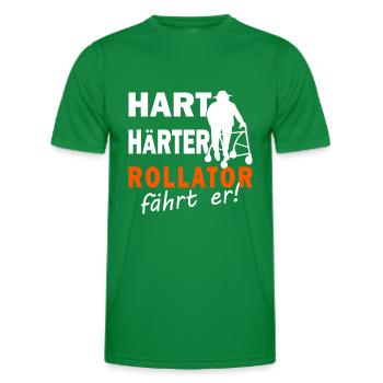 Hart Härter Rollator - Geriatric Nurses - Retirement Home - Men's Functional T-Shirt - kelly green - Front - AI Model Male 178 dark (178cm)