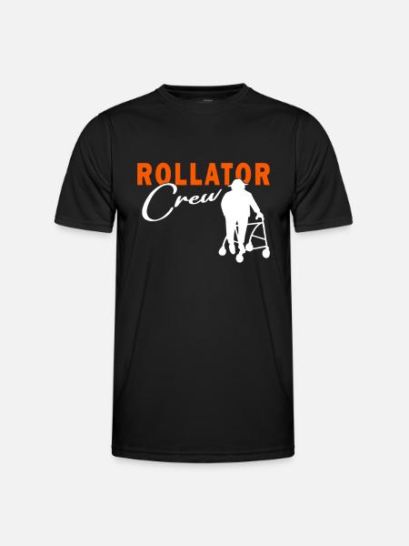 Rollator Crew - Altenpfleger - Krankenschwester - Männer Funktions-T-Shirt - Schwarz