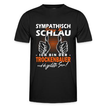 Trockenbau - Innenausbau - Stuckateur - Hausbau - Männer Funktions-T-Shirt - Schwarz - Vorne - AI Model Male 178 dark (178cm)