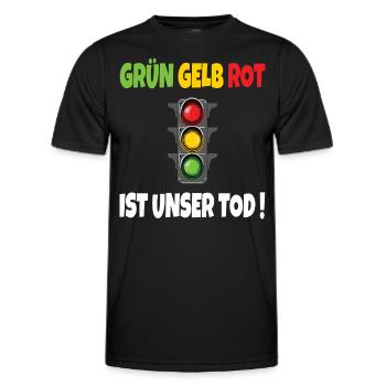 Coalition change in Germany because of the traffic light - Men's Functional T-Shirt - black - Front - AI Model Male 178 dark (178cm)