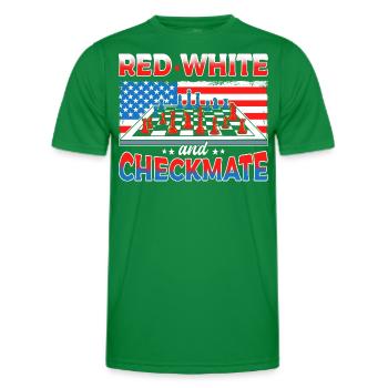 Ouvertures d’échecs Échecs Fin de partie Journée des échecs - T-shirt sport Homme - vert - Devant - AI Model Male 178 dark (178cm)