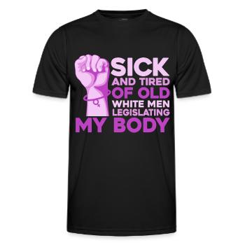 Égalité des sexes Égalité des sexes - T-shirt sport Homme - noir - Devant - AI Model Male 178 dark (178cm)