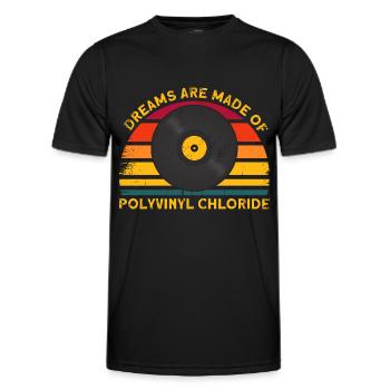 Vinyl Record Record Collection Gift - Men's Functional T-Shirt - black - Front - AI Model Male 178 dark (178cm)
