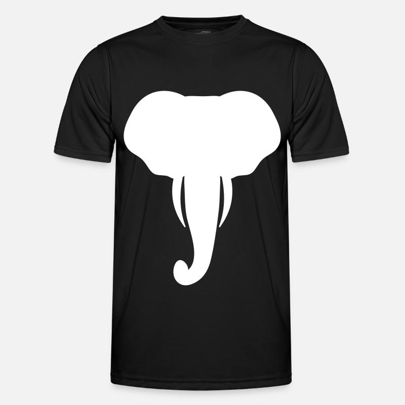 Cool Elephant Head Gift - Men's Functional T-Shirt - black
