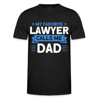 Avocat en droit Étudiant en droit Faculté de droit - T-shirt sport Homme - noir - Devant - AI Model Male 178 dark (178cm)