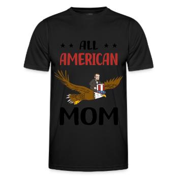 USA Flagge | Patriot Patriotismus Amerika Geschenk - Männer Funktions-T-Shirt - Schwarz - Vorne - AI Model Male 178 dark (178cm)
