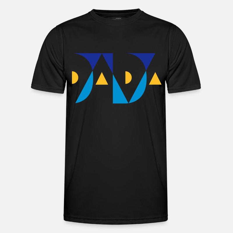 DADA mit Farbauswahl - Männer Funktions-T-Shirt - Schwarz
