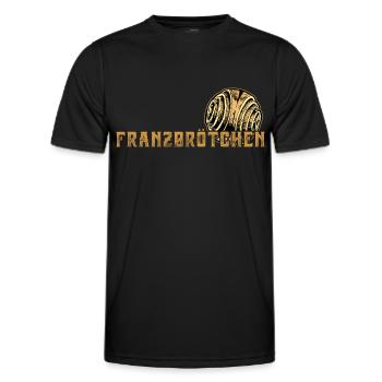 Franzbrötchen Hamburg Hamburch Gebäck Souvenir - Männer Funktions-T-Shirt - Schwarz - Vorne - AI Model Male 178 dark (178cm)