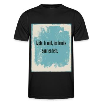 Sommer, nachts, Lärm sind festlich - Männer Funktions-T-Shirt - Schwarz - Vorne - AI Model Male 178 dark (178cm)