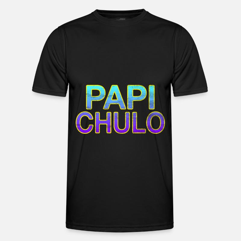 Papi Chulo - Stylish lettering - Men's Functional T-Shirt - black