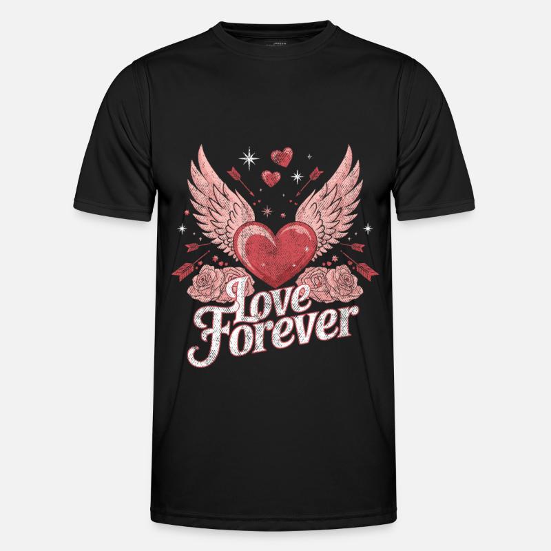 Love Forever – Romantisches Valentinstag Design Männer Funktions-T-Shirt