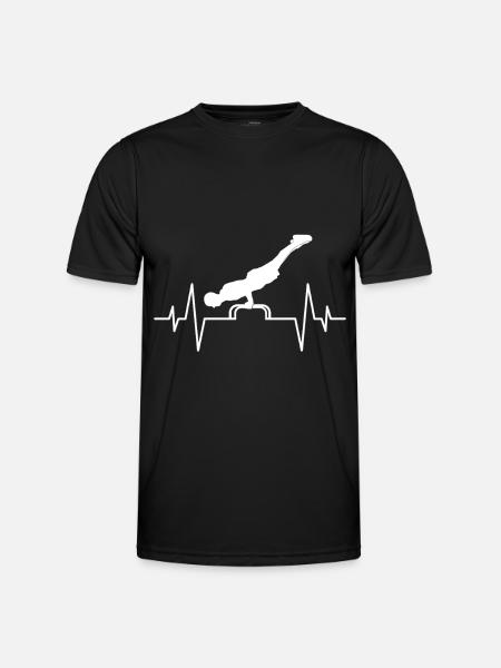 Calisthenics Heartbeat - Men's Functional T-Shirt - black
