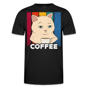 Morgenmuffel - Coffee - Männer Funktions-T-Shirt - Schwarz - Vorne - AI Model Male 178 dark (178cm)