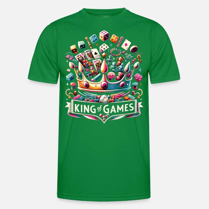 Game Ruler: Crown, Cards and Dice Men's Functional T-Shirt