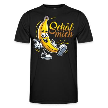 Coole Banane: Schäl mich! - Männer Funktions-T-Shirt - Schwarz - Vorne - AI Model Male 178 dark (178cm)