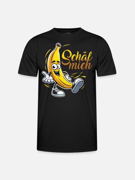 Coole Banane: Schäl mich! - Männer Funktions-T-Shirt - Schwarz