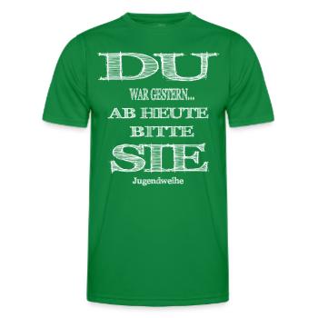 Jugendweihe - Jugendweihe 2026 - Männer Funktions-T-Shirt - Kelly Green - Vorne - AI Model Male 178 dark (178cm)