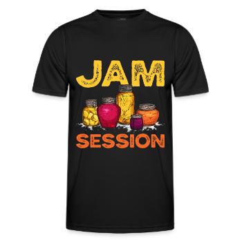 Jam Session Musiker Gelee Wortspiel - Männer Funktions-T-Shirt - Schwarz - Vorne - AI Model Male 178 dark (178cm)