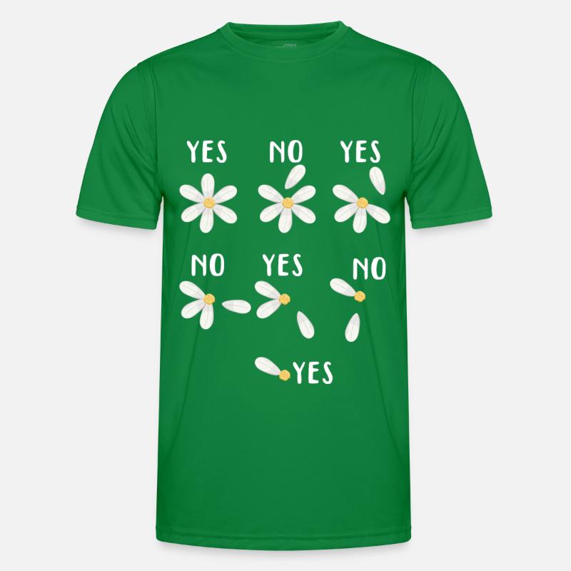 Gänseblümchen Wunschspiel Ja Nein Blume Männer Funktions-T-Shirt