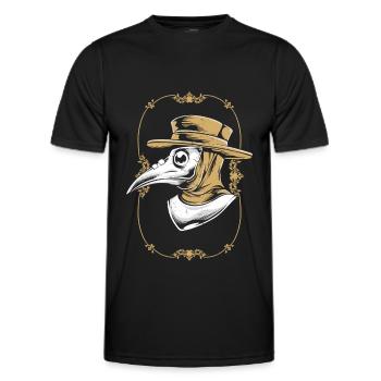 Médecin occulte médiéval de la peste - T-shirt sport Homme - noir - Devant - AI Model Male 178 dark (178cm)