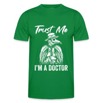 Peste Docteur Médiéval Médical - T-shirt sport Homme - vert - Devant - AI Model Male 178 dark (178cm)