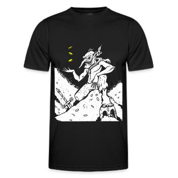 Mittelalterliche Kobold Kreatur - Männer Funktions-T-Shirt - Schwarz - Vorne - AI Model Male 178 dark (178cm)