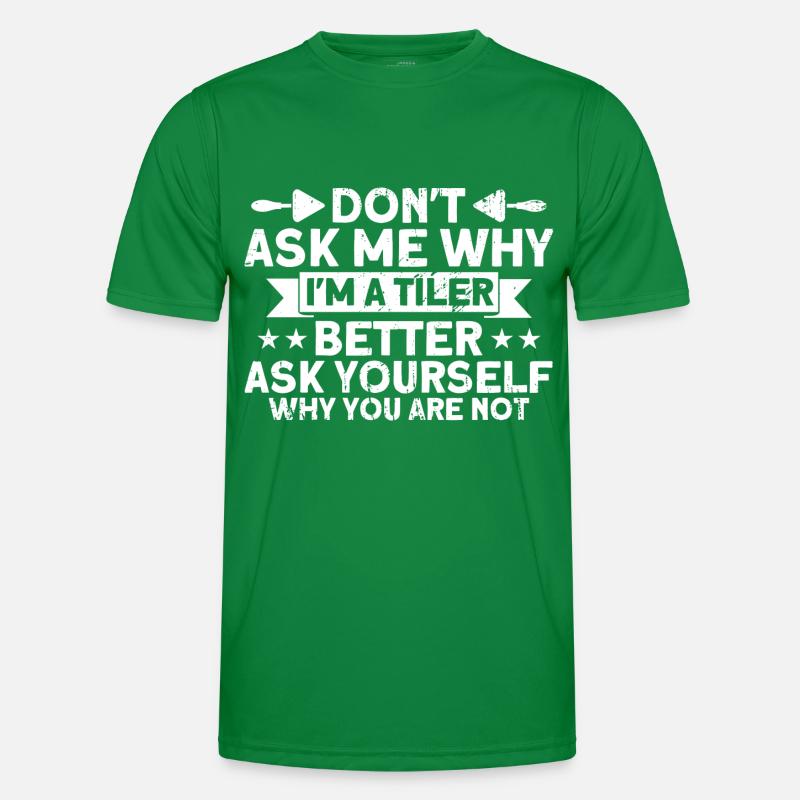 Artisan Tile Laying Tiler Gift Men's Functional T-Shirt