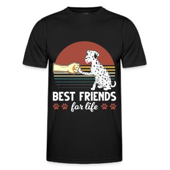 Dalmatiner Freunde Hundeliebhaber - Männer Funktions-T-Shirt - Schwarz - Vorne - AI Model Male 178 dark (178cm)