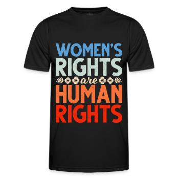 Les droits humains des femmes renforcés en faveur du choix - T-shirt sport Homme - noir - Devant - AI Model Male 178 dark (178cm)