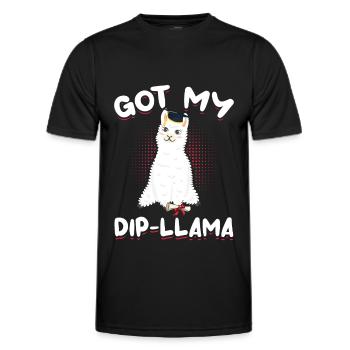 Diplôme Llama Diplômé - T-shirt sport Homme - noir - Devant - AI Model Male 178 dark (178cm)