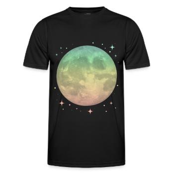 Moon Pastel Heavenly - Men's Functional T-Shirt - black - Front - AI Model Male 178 dark (178cm)