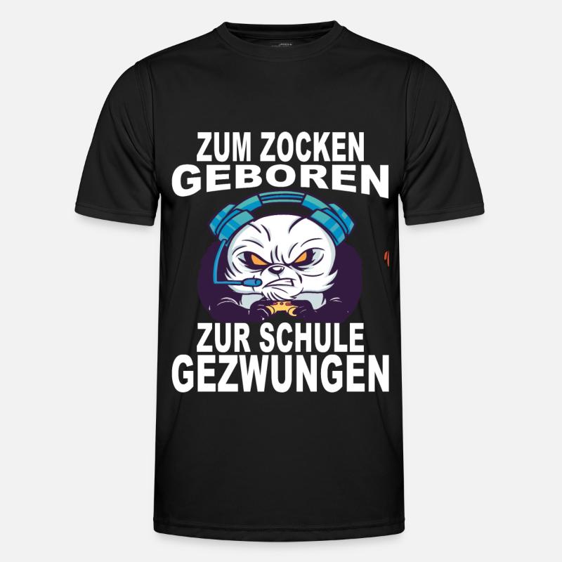 Gaming Zocken Gamer - Männer Funktions-T-Shirt - Schwarz
