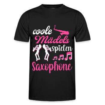 Saxophon. - Männer Funktions-T-Shirt - Schwarz - Vorne - AI Model Male 178 dark (178cm)