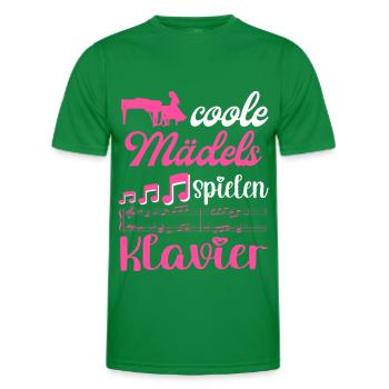 Coole Mädels spielen Klavier Damen - Männer Funktions-T-Shirt - Kelly Green - Vorne - AI Model Male 178 dark (178cm)