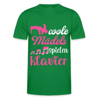 Coole Mädels spielen Klavier Damen - Männer Funktions-T-Shirt - Kelly Green - Vorne - AI Model Male 178 dark (178cm)