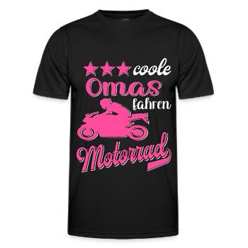 Motorrad Frauen Motorradfahrerin Bikerin - Männer Funktions-T-Shirt - Schwarz - Vorne - AI Model Male 178 dark (178cm)