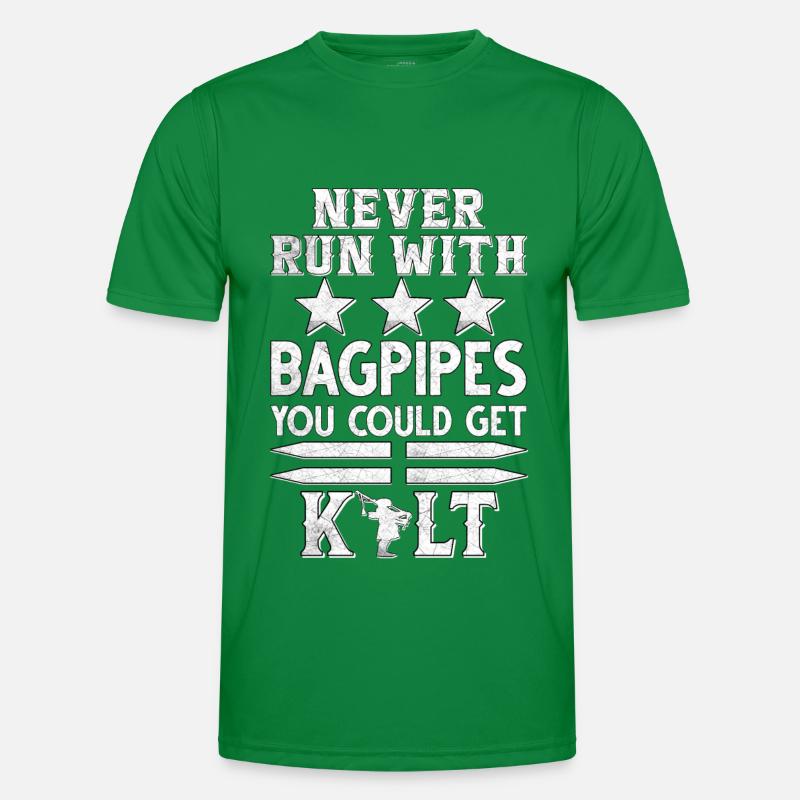 Cornemuse Kilt Écossais Beat Cornemuse T-shirt sport Homme