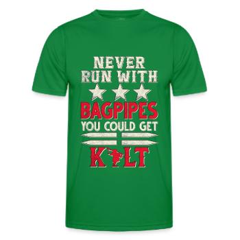 Cornemuse Kilt Écossais Beat Cornemuse - T-shirt sport Homme - vert - Devant - AI Model Male 178 dark (178cm)