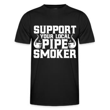 Pfeifen Liebhaber Pfeifenraucher Community Pfeifen - Männer Funktions-T-Shirt - Schwarz - Vorne - AI Model Male 178 dark (178cm)