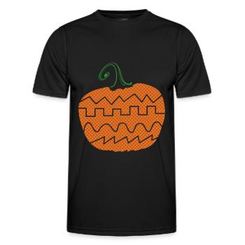 Synthétiseur Citrouille Halloween Synthé - T-shirt sport Homme - noir - Devant - AI Model Male 178 dark (178cm)