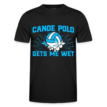 Canoeing Canoeing Canoeing Play Canoe Solo Team Ges - Men's Functional T-Shirt - black - Front - AI Model Male 178 dark (178cm)