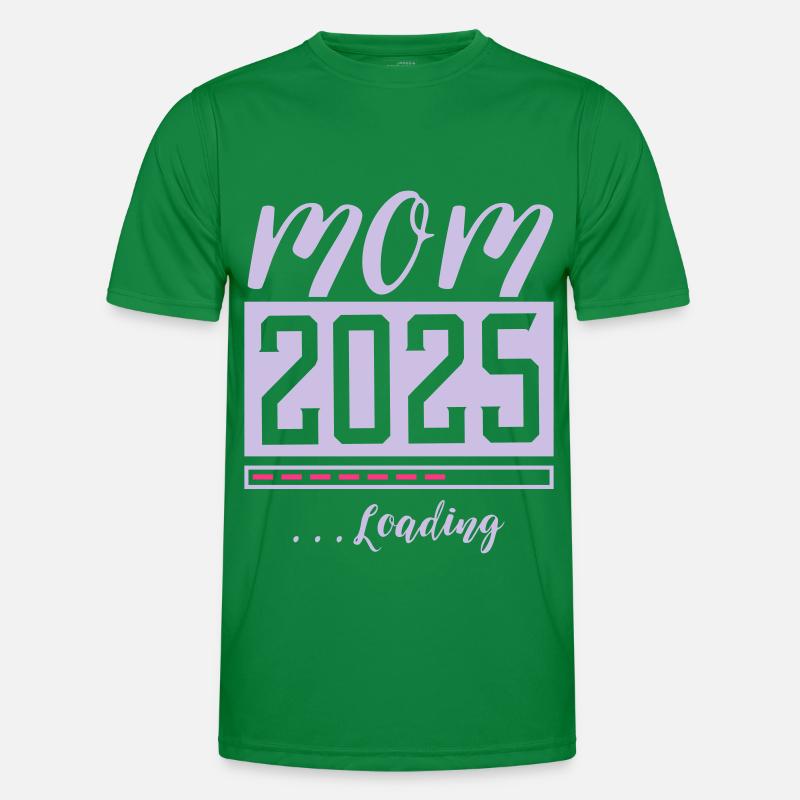 Mama 2025 Mom Loading Schwanger Spruch Männer Funktions-T-Shirt