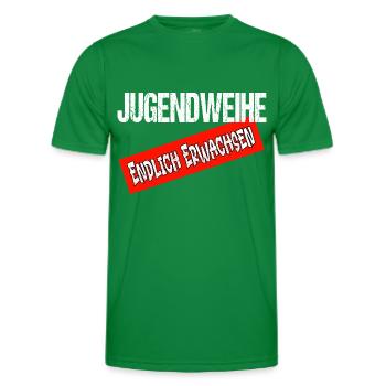 Jugendweihe - Jugendweihe 2026 - Männer Funktions-T-Shirt - Kelly Green - Vorne - AI Model Male 178 dark (178cm)