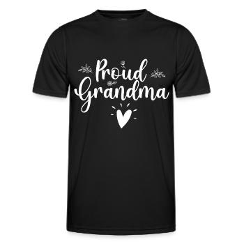 grandma. proud grandma - Men's Functional T-Shirt - black - Front - AI Model Male 178 dark (178cm)