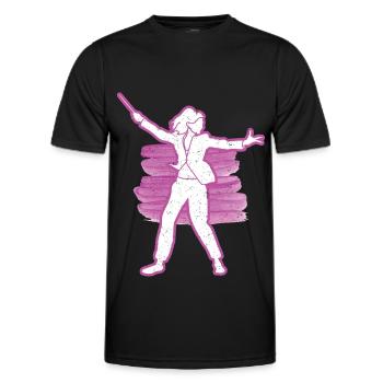 Cadeau d'orchestre de musique classique fille chef d'orchestre - T-shirt sport Homme - noir - Devant - AI Model Male 178 dark (178cm)