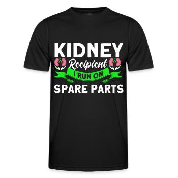 Donneur d’organes Transplantations d’organes Receveurs d’organes - T-shirt sport Homme - noir - Devant - AI Model Male 178 dark (178cm)