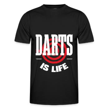 jeu de fléchettes - T-shirt sport Homme - noir - Devant - AI Model Male 178 dark (178cm)